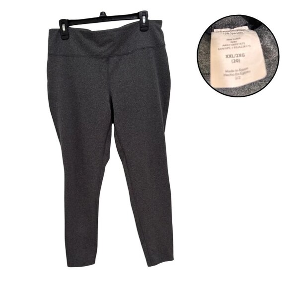 Women’s Gray Leggings Size XXL Stretch Activewear Pants Gym Yoga Workout - Picture 1 of 4